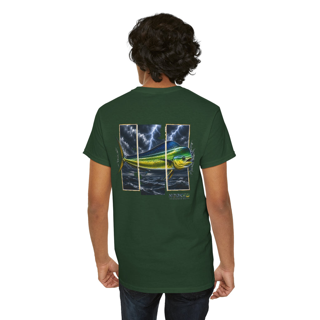 Mahi Mahi Hooked Horizon Co Tee—Ocean Graphic Tee — "Beloved" Ray Design