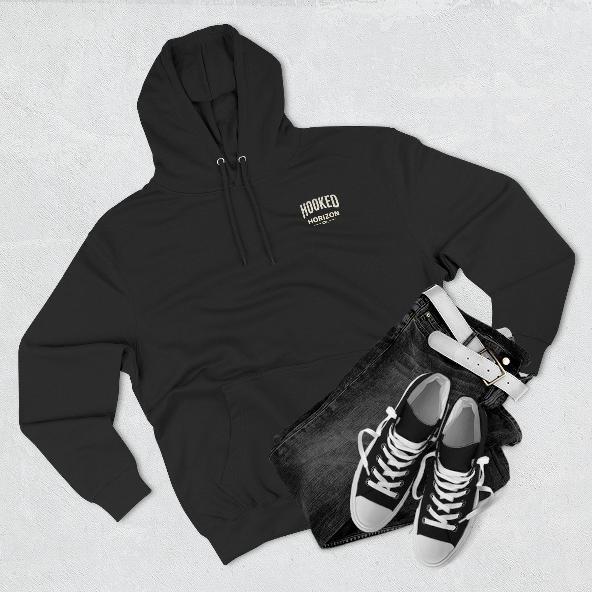 Fishing Charter T-Shirt— Hooked Horizon Hoodie — Fishing Boat Graphic Pullover