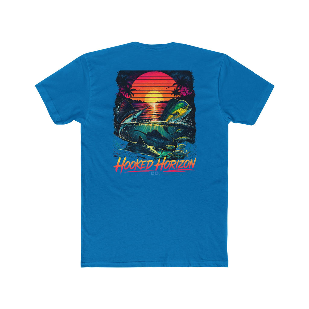 Hooked Horizon Co.  Sunset Fishing T-Shirt— Multiple Color Variations