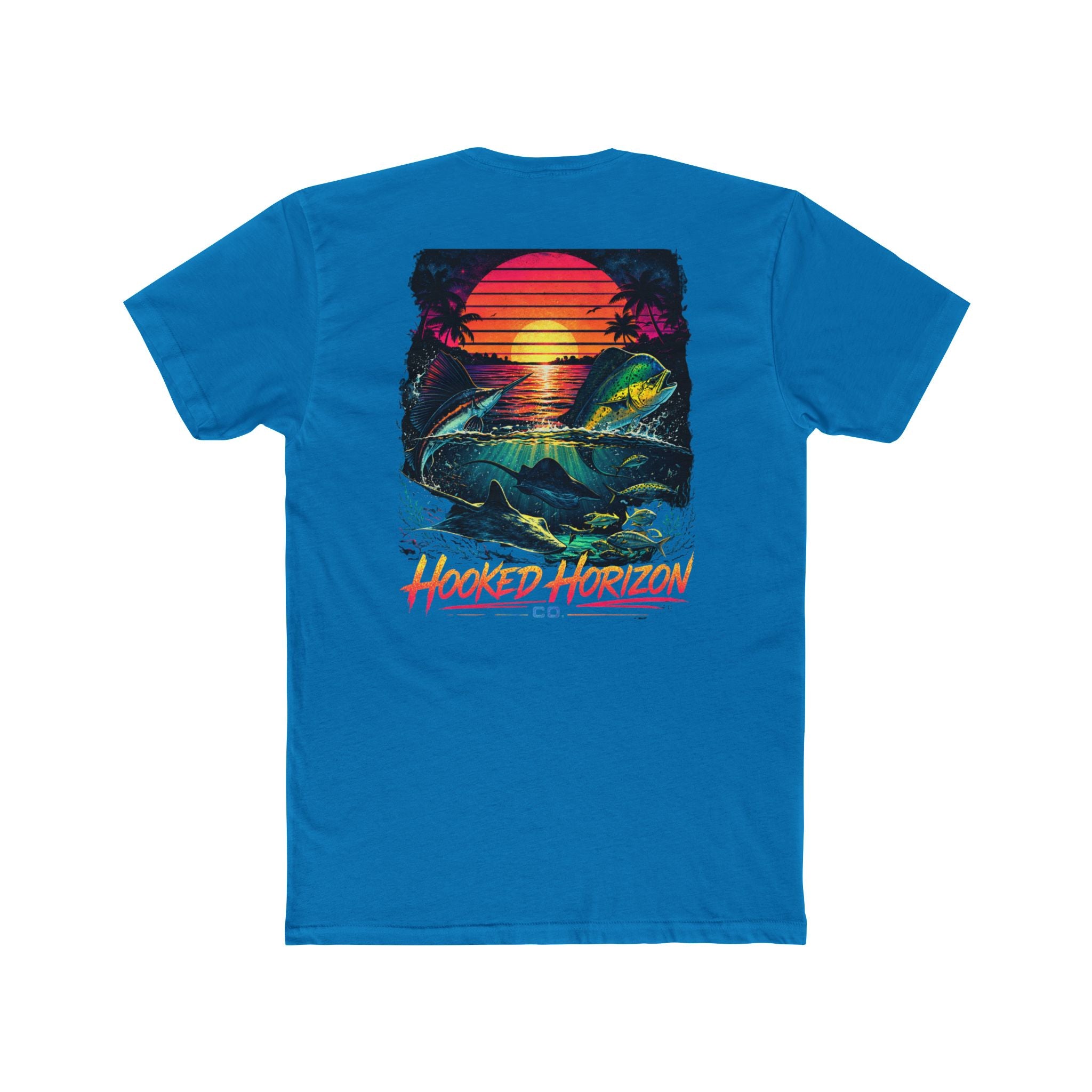 Hooked Horizon Co.  Sunset Fishing T-Shirt— Multiple Color Variations