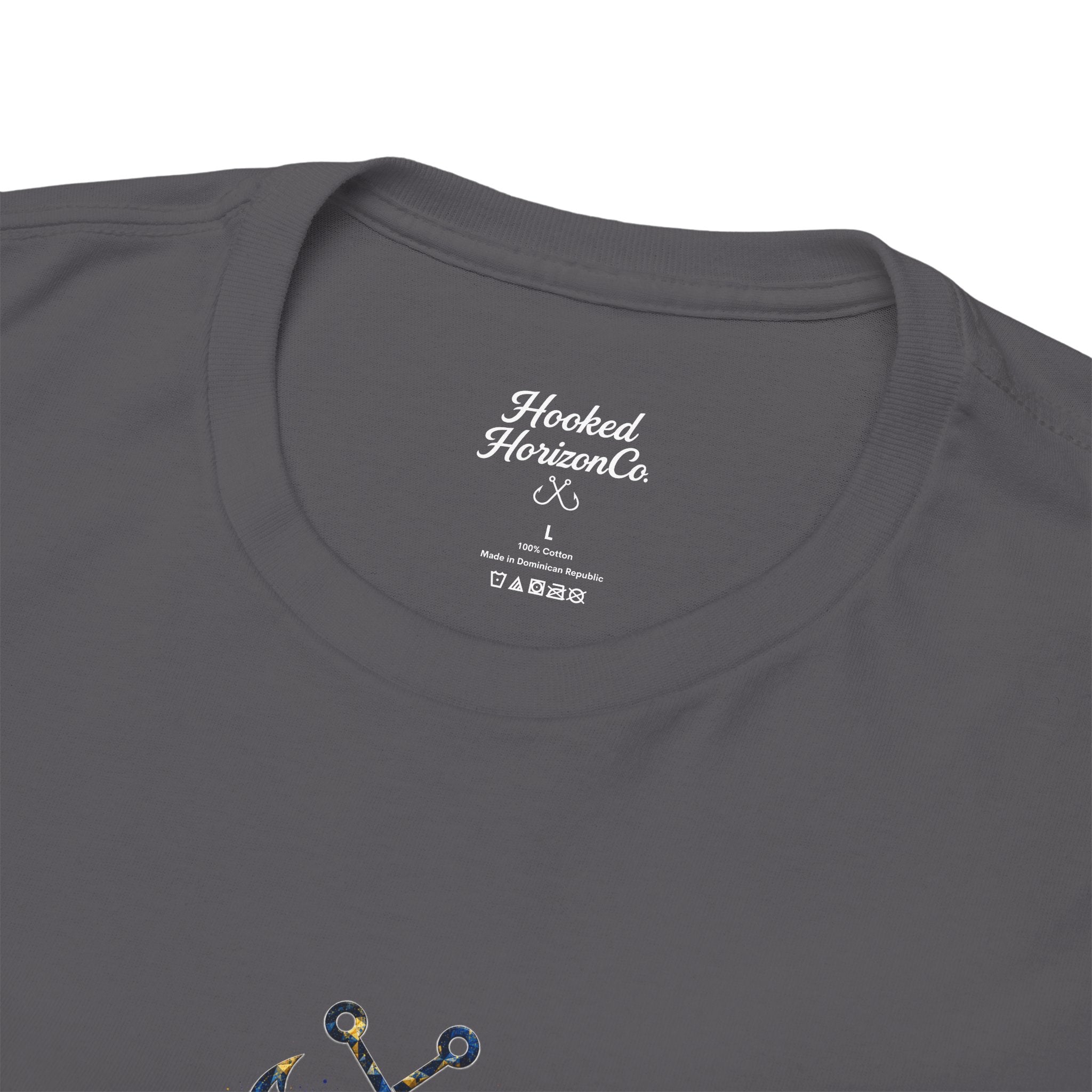 Sail Fish Hooked Horizon Co Tee—Ocean Graphic Tee — "Beloved" Ray Design