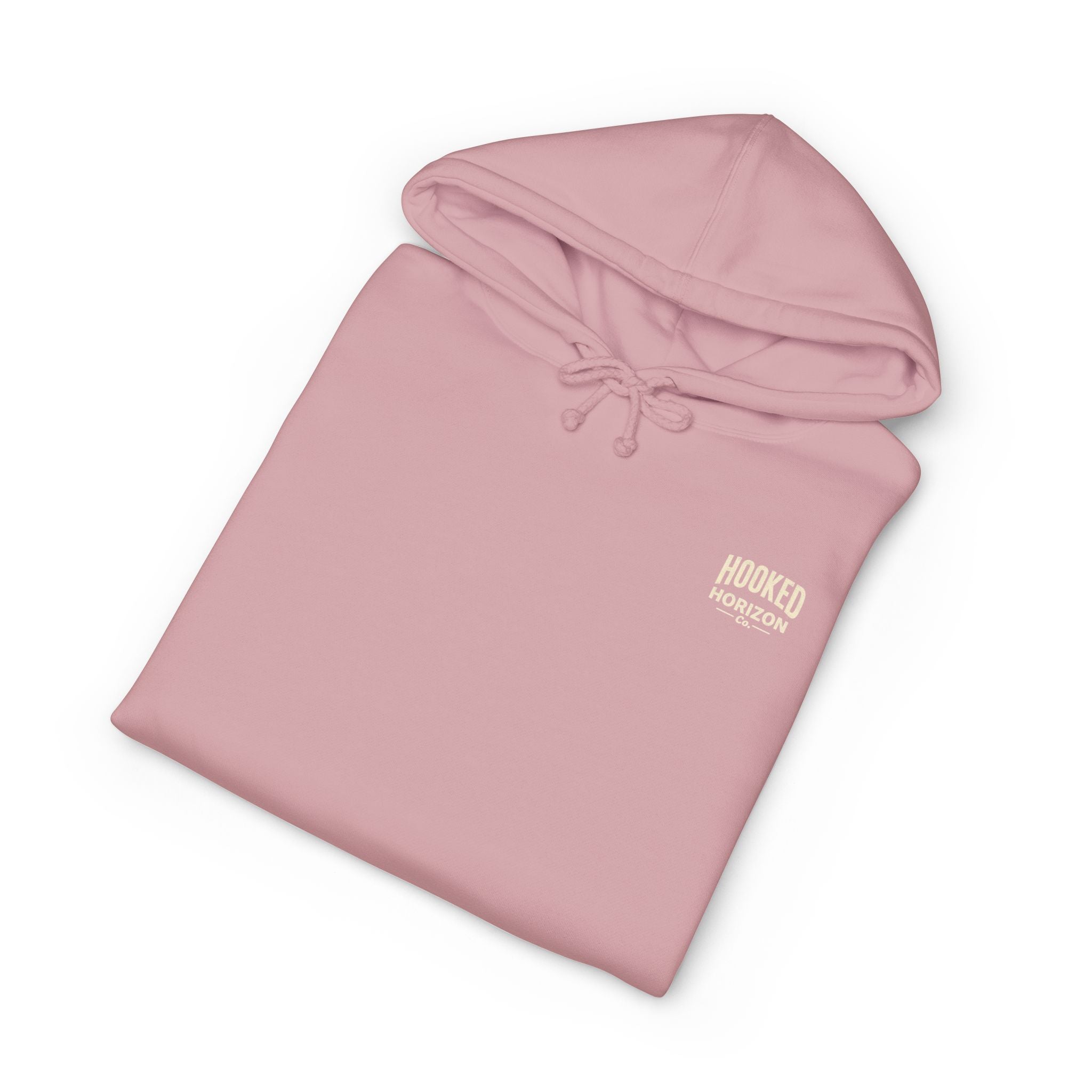 Seagull & Red Sunset Hoodie Hooked Horizon Co. — Minimal Fishing Back Graphic Hoodie, Multiple Color Variations