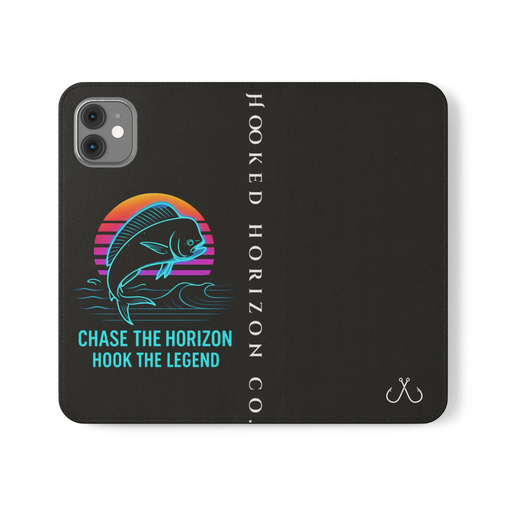 Mahi Mahi Flip Phone Case — Turquoise Water Pattern Wallet Cover