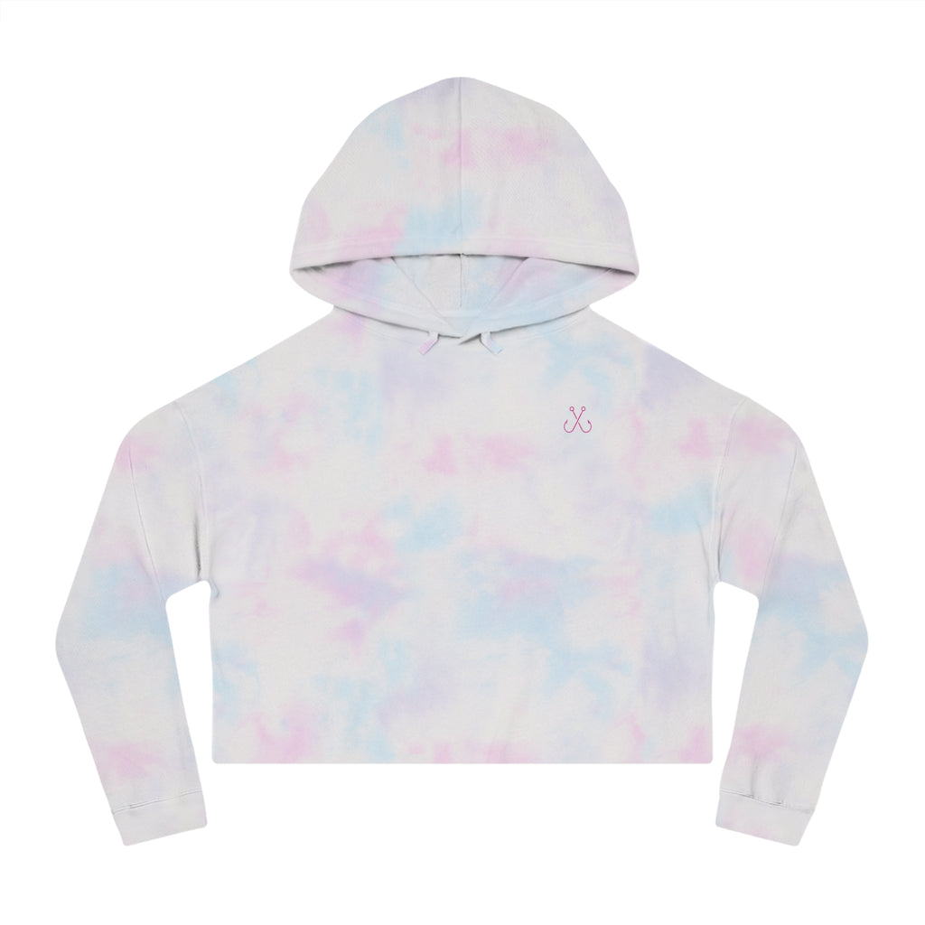Turtle Cropped Hoodie — "Deep Drift on the Water" Fishing Graphic