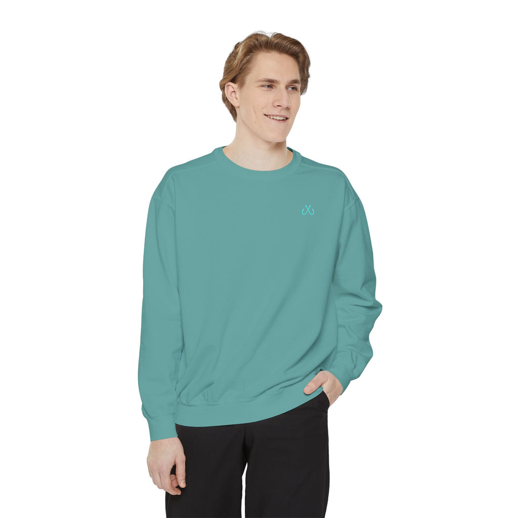 Vintage vibes Neon Tarpon Sweatshirt– Hooked Horizon Co. Ocean apparel, Gifts for Him & Her, Ocean Conservation, Soft Unisex Garment-Dyed Sweatshirt