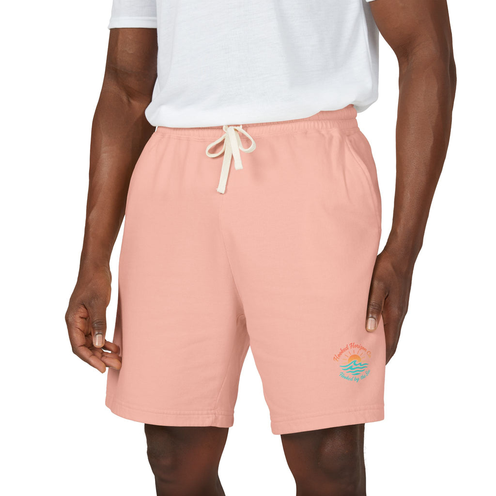 Hooked Horizon Co.  — Ultra Soft Fleece Sweat Shorts — Lightweight Garment-Dyed Lounge Shorts