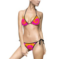 Orange & Pink Tie Dye Bikini —  Hooked Horizon Co. Swimsuit, Summer Beachwear, Swimwear for Vacations, Pool Parties, Tropical Getaways, Custom Strap Colors – Multiple Variations