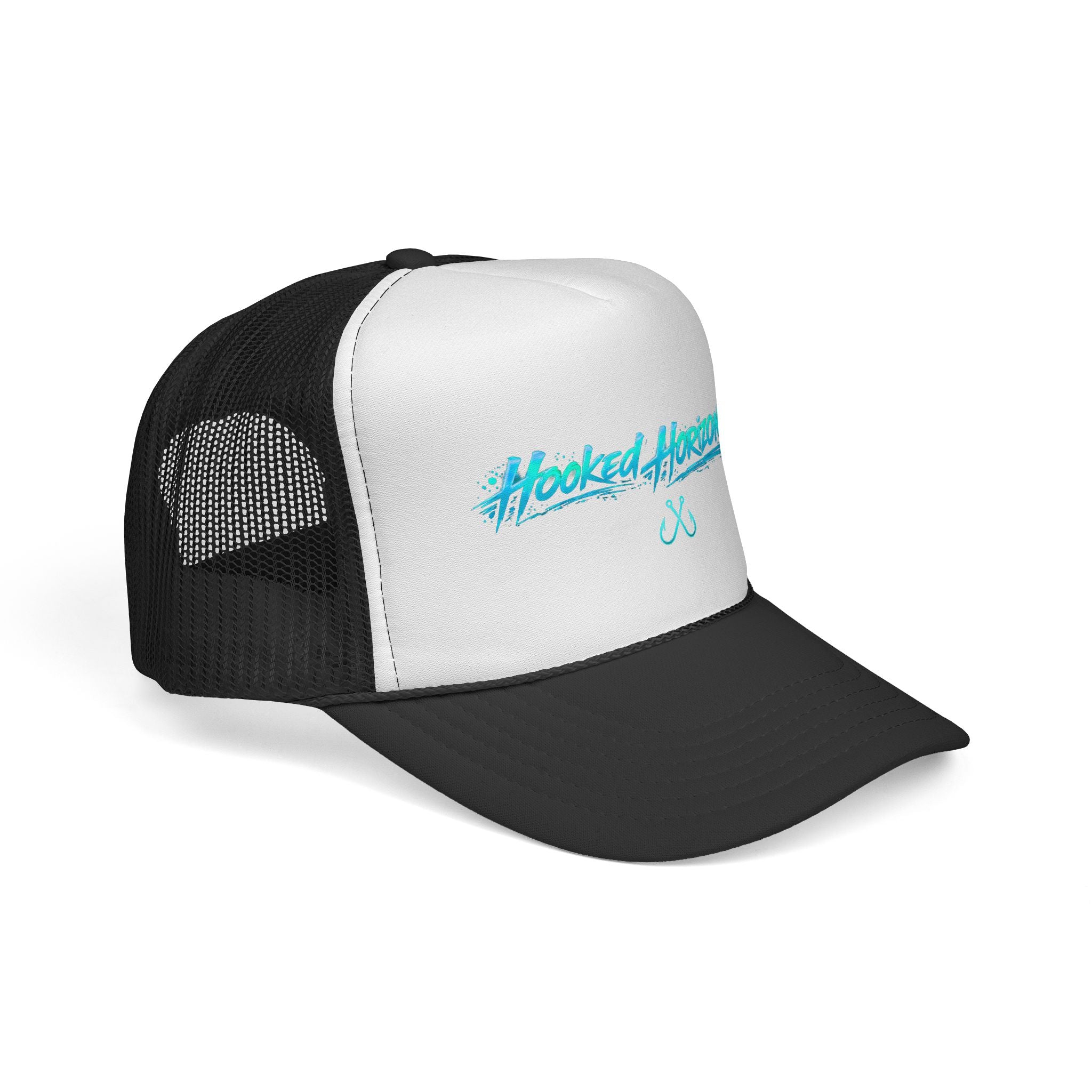 90s Inspired Hooked Horizon Co. Trucker Cap — Fishing & Beach Hat