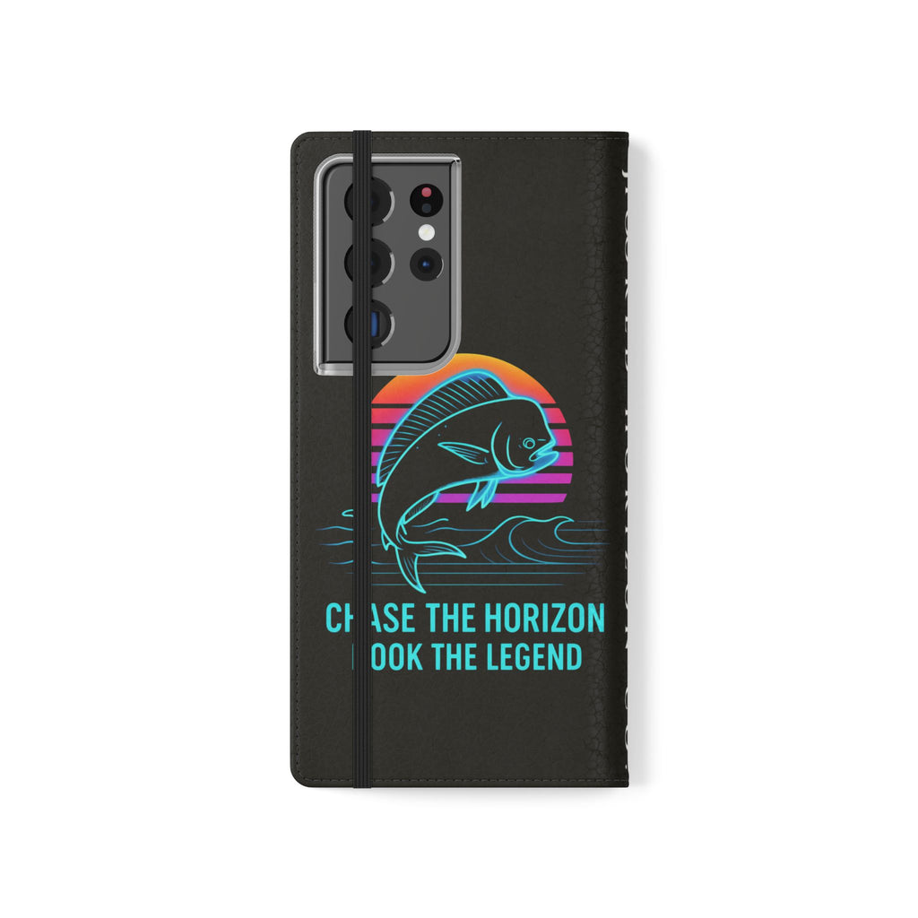 Mahi Mahi Flip Phone Case — Turquoise Water Pattern Wallet Cover