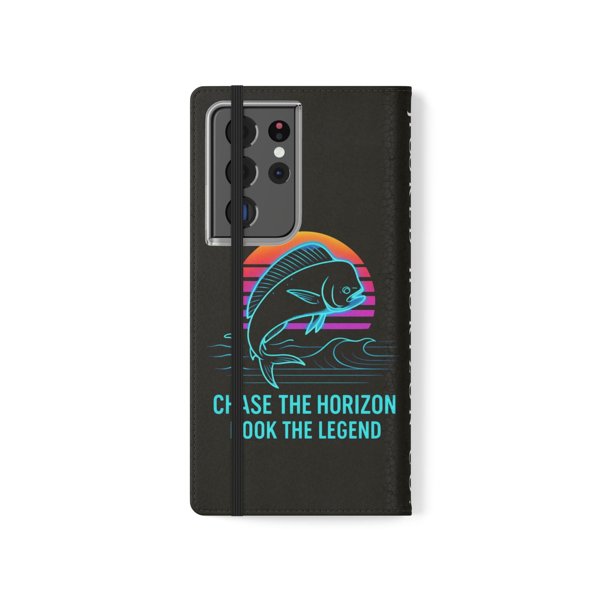 Mahi Mahi Flip Phone Case — Turquoise Water Pattern Wallet Cover