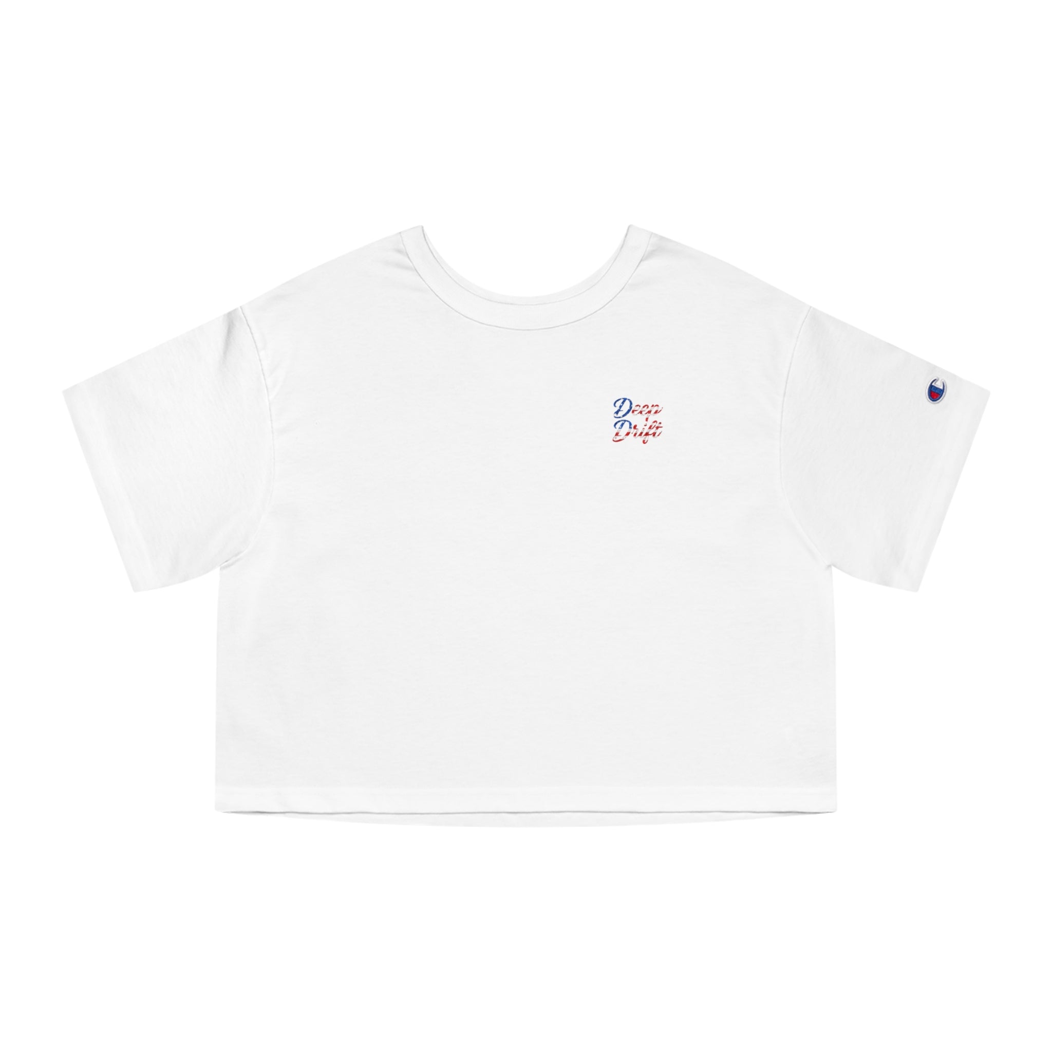 USA Deep Drift Cropped T-Shirt — Retro Fishing Logo Crop Top