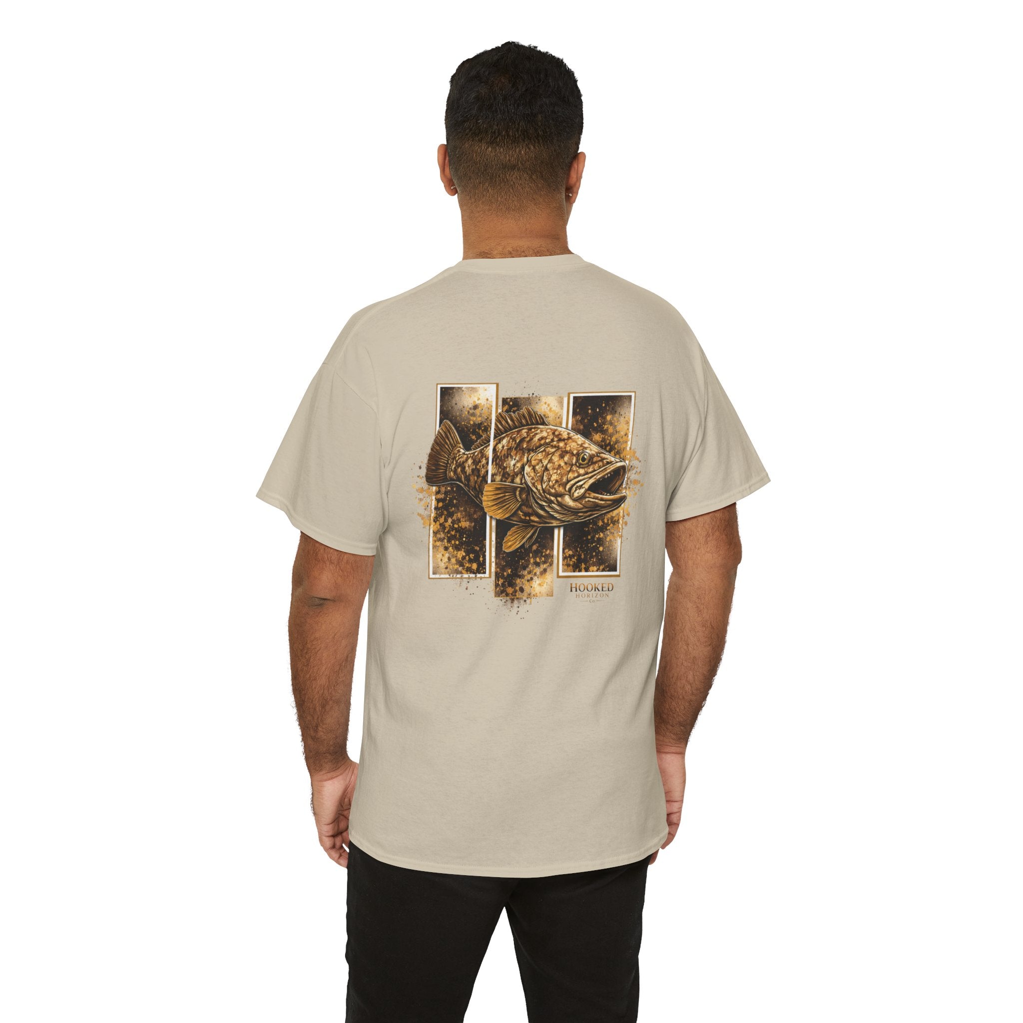 Grouper Hooked Horizon Co Tee—Ocean Graphic Tee — "Beloved" Ray Design