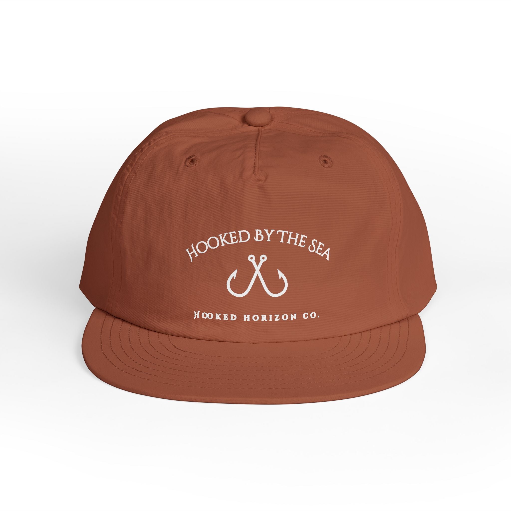 Quick Dry Surf Cap Hooked Horizon Co. — Light Weight, Multiple Color Variations Beachy Vibes Snapback Hat for Surf Lovers, Summer Fashion, Ocean Enthusiasts, Gift for Surfers, Vacation Style