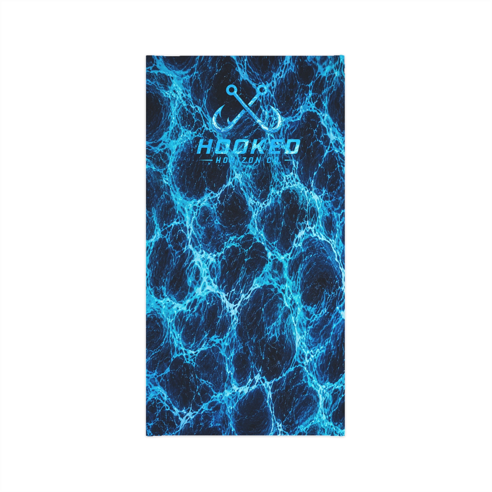 Blue Electric Wave UV Gaiter— Hooked Horizon Co. Fishing Face Mask ("Hooked")