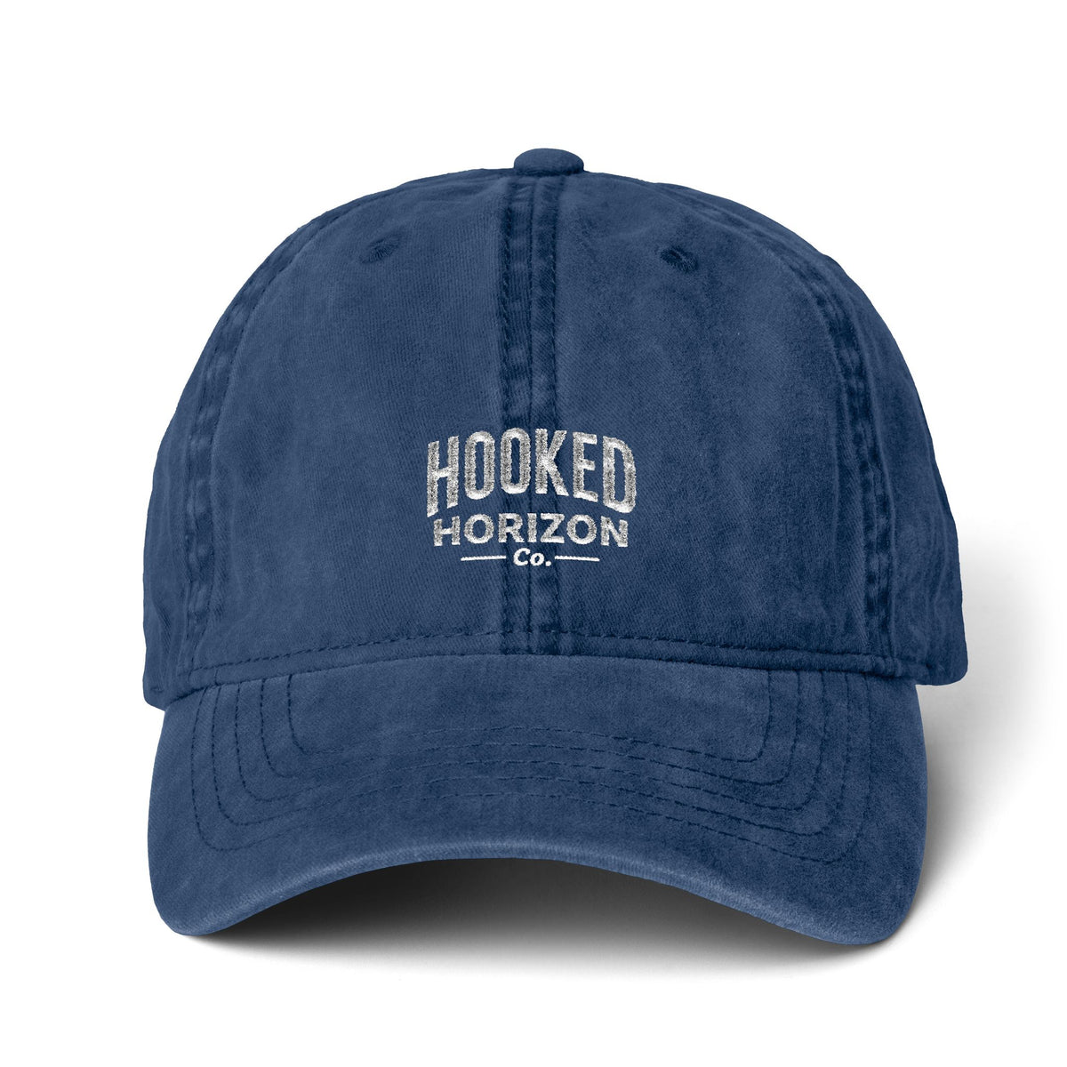 Hooked Horizon Co. — Multiple Color/Lining Variations Women's Pigment-Dyed Cap with Fashion Undervisor (Embroidery)