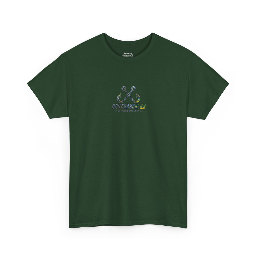 Mahi Mahi Hooked Horizon Co Tee—Ocean Graphic Tee — "Beloved" Ray Design