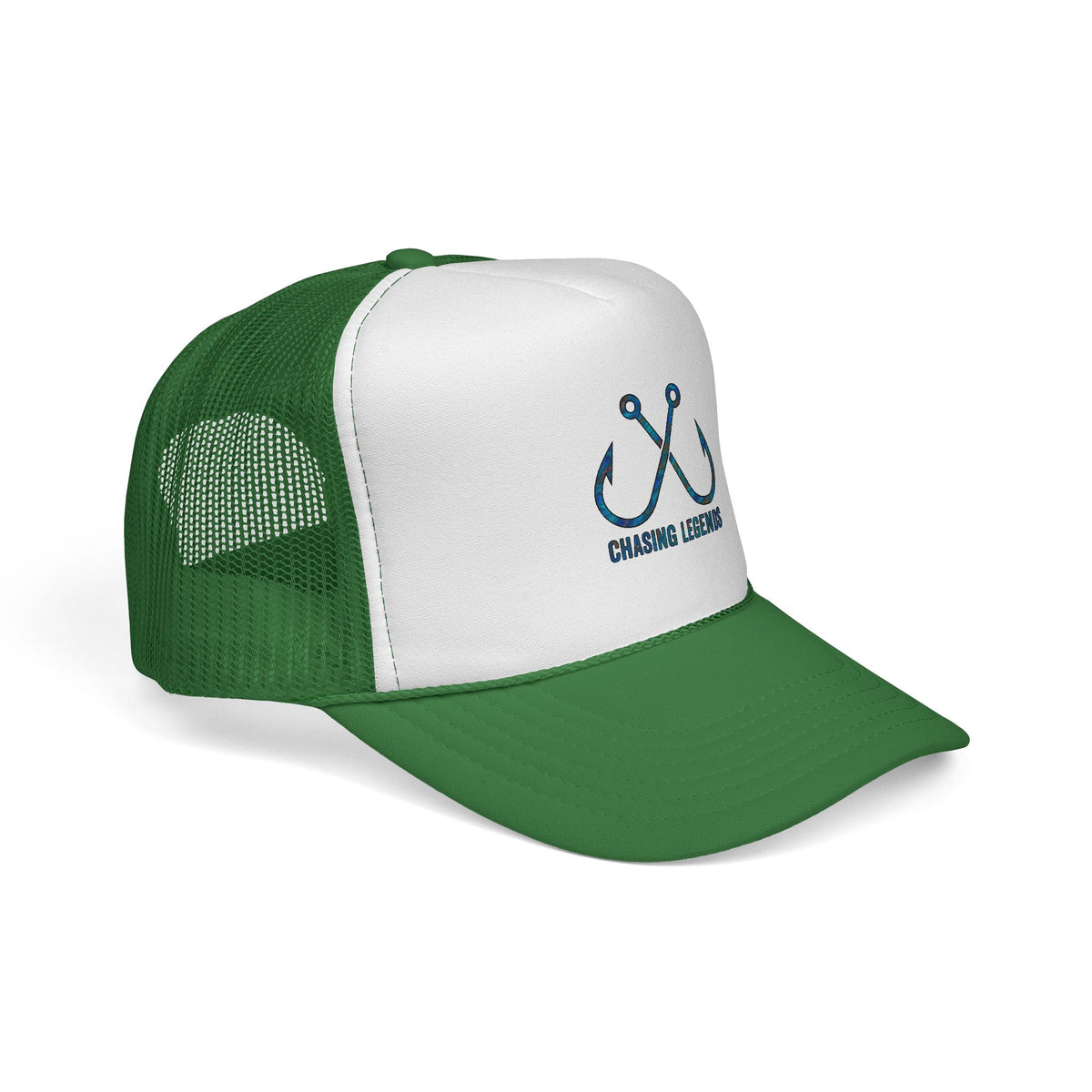 Trucker Cap — 'Chasing Legends' Fishing Hooks Logo