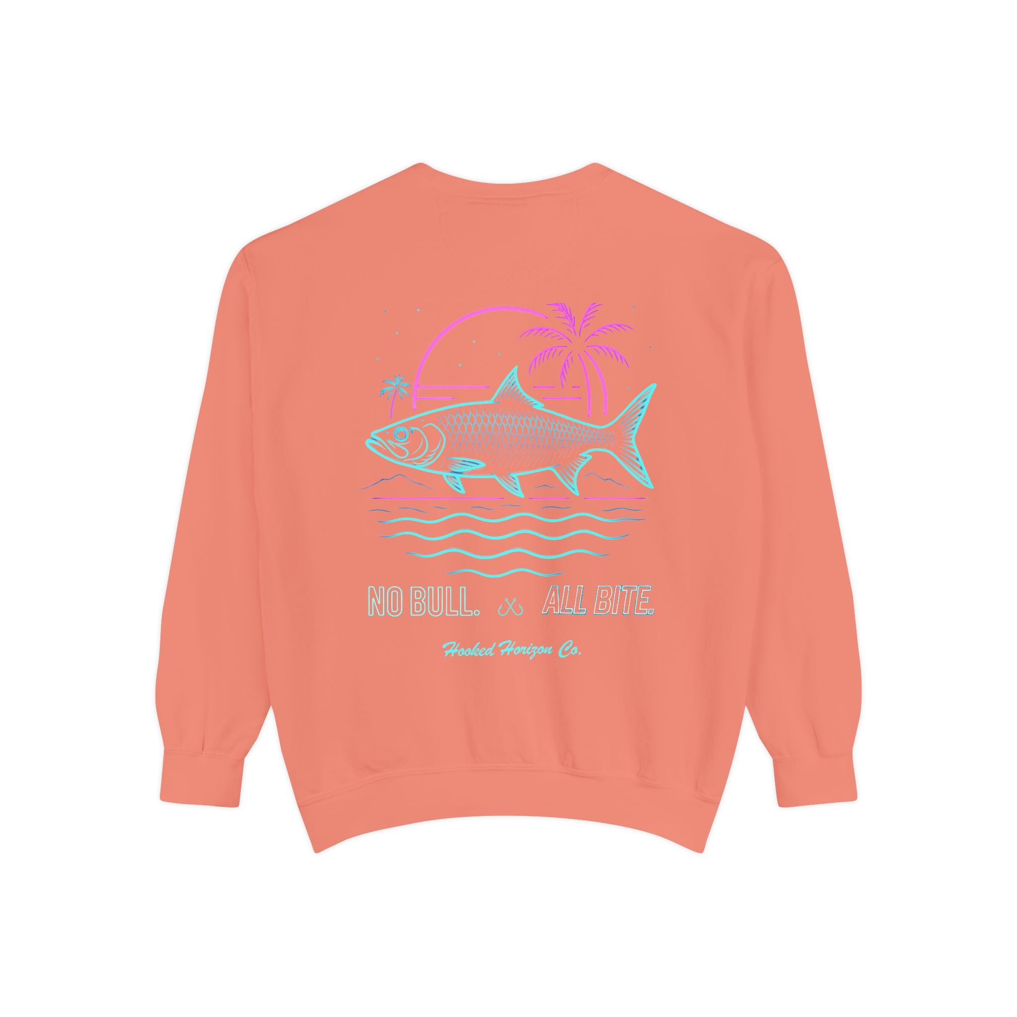 Vintage vibes Neon Tarpon Sweatshirt– Hooked Horizon Co. Ocean apparel, Gifts for Him & Her, Ocean Conservation, Soft Unisex Garment-Dyed Sweatshirt