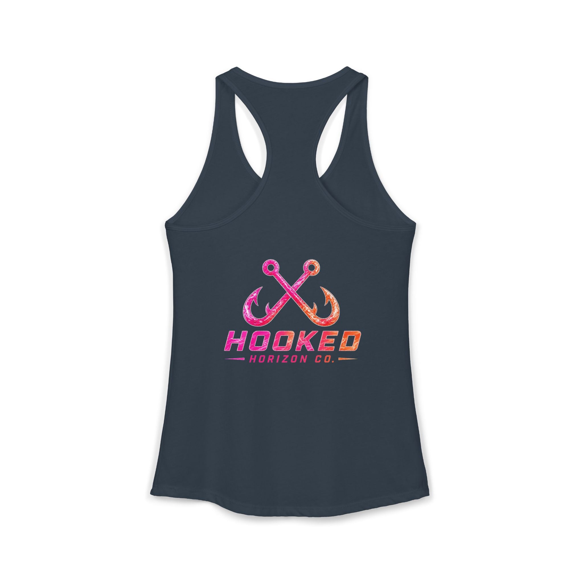 Hot Pink & Peach Hooked Horizon Co.— Soft Women's Ideal Racerback Tank