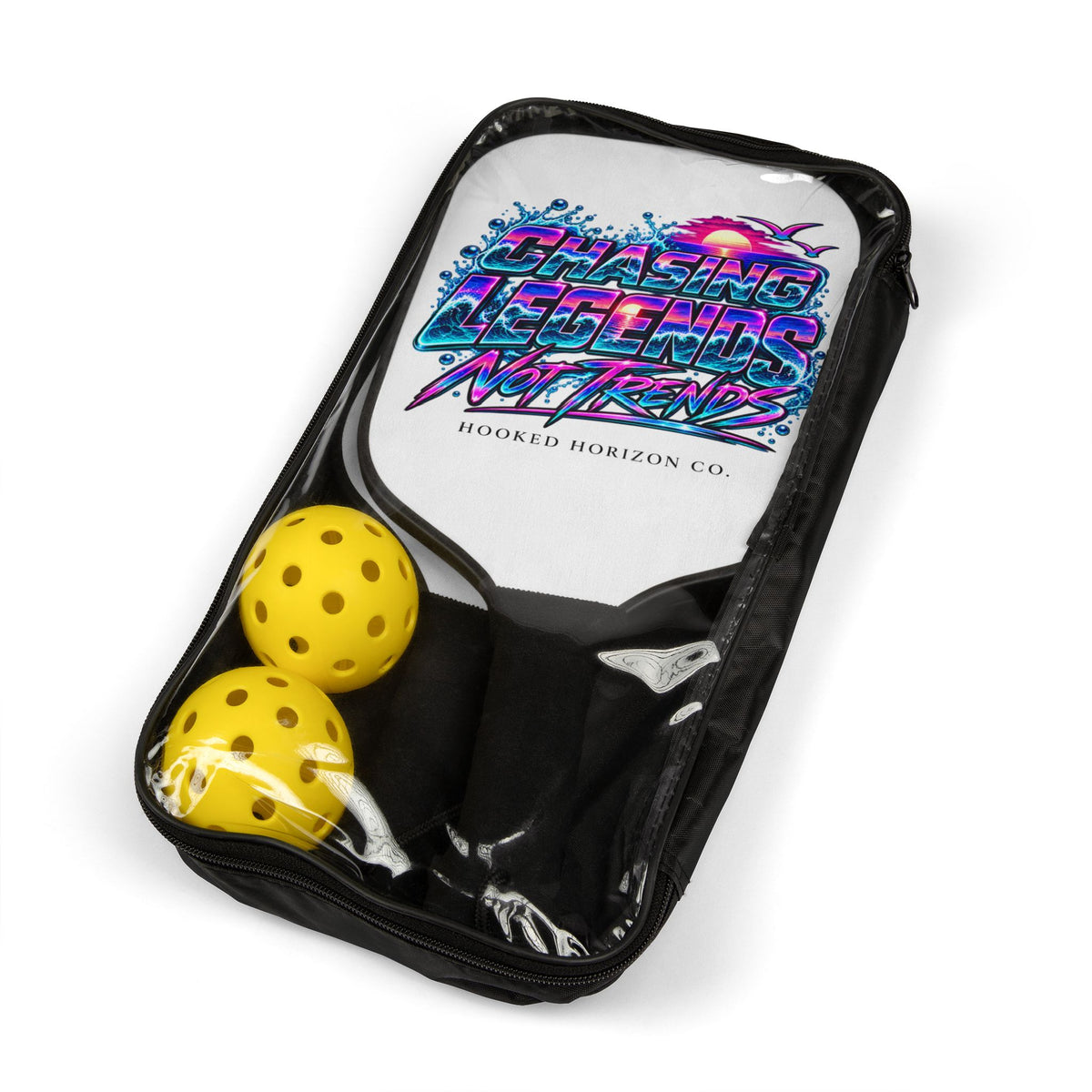 Pink & Purple " Chasing Legends Not Trends "— Hooked Horizon Co. Pickleball Kit