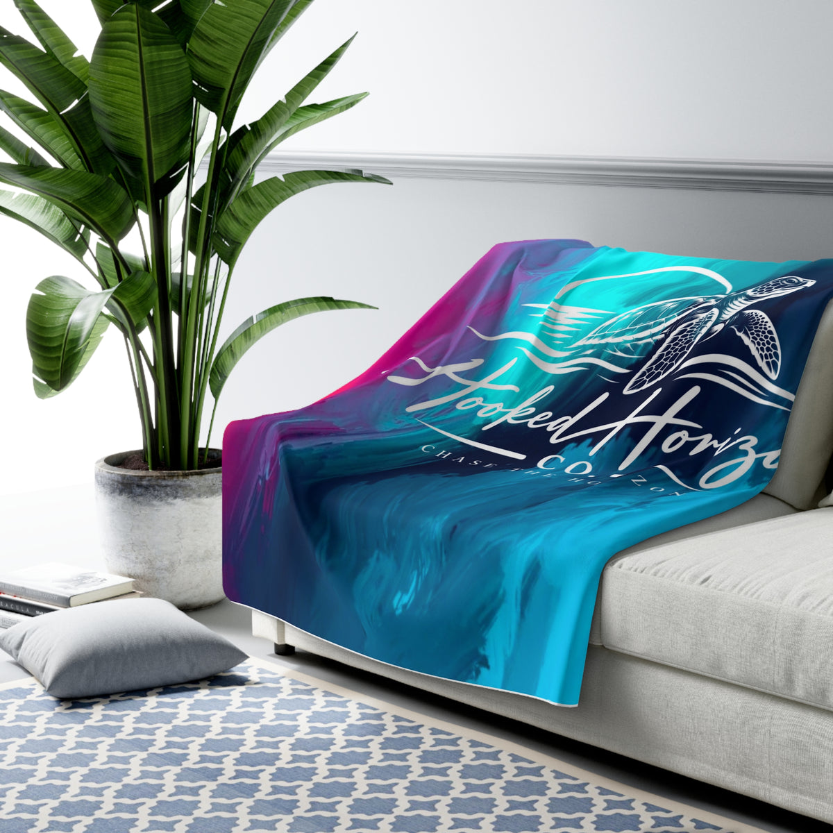 Turtle Sunset Sherpa Fleece Blanket