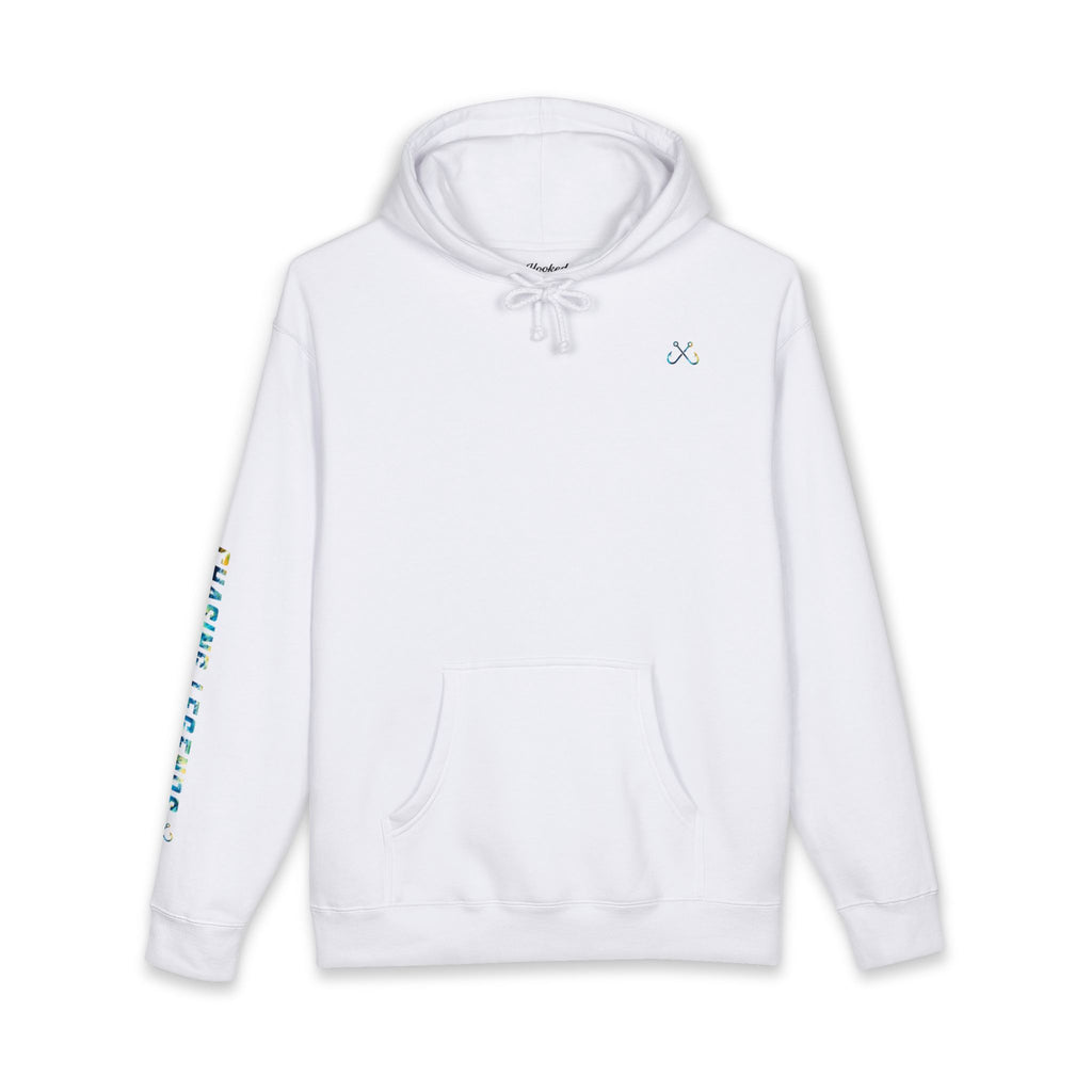 Bull Shark Hoodie Hooked Horizon Co. — Fishing Back Graphic Hoodie, Multiple Color Variations