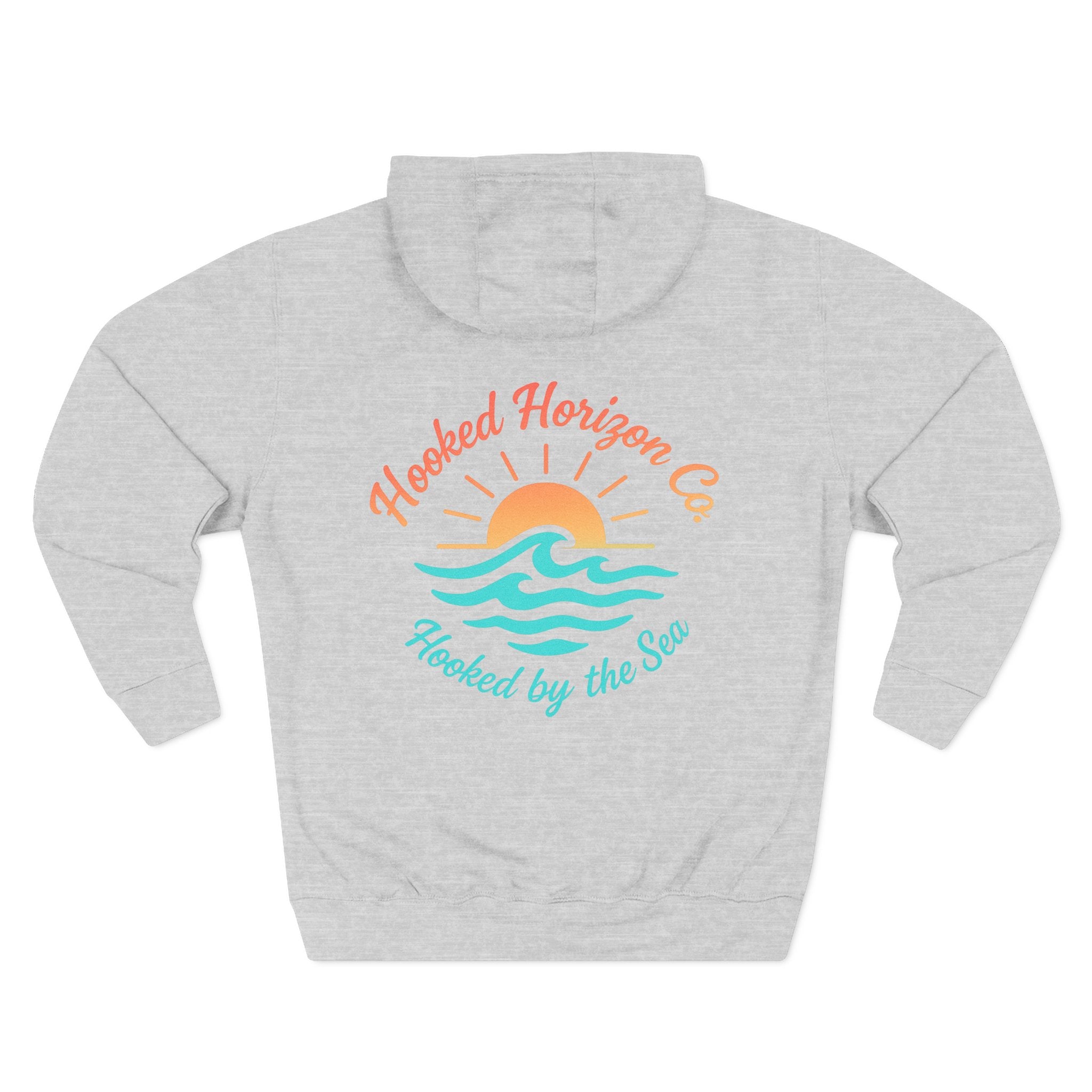 Wave & Sun Deep Drift– "Hooked By The Sea" Hooked Horizon Co. Unisex Hoodie for Ocean Lovers, Nautical Fashion, Cool Weather Gear, Everyday Comfort, Perfect Gift