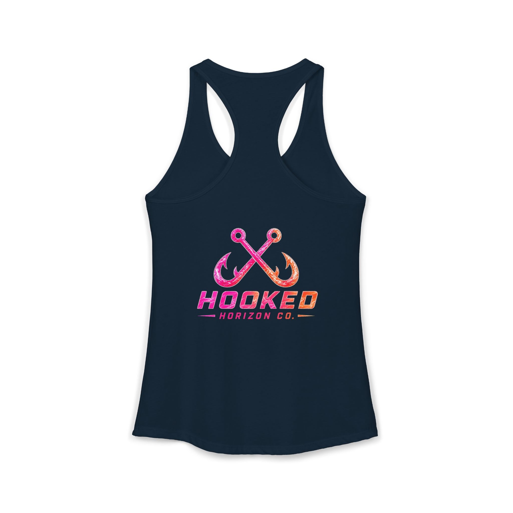 Hot Pink & Peach Hooked Horizon Co.— Soft Women's Ideal Racerback Tank