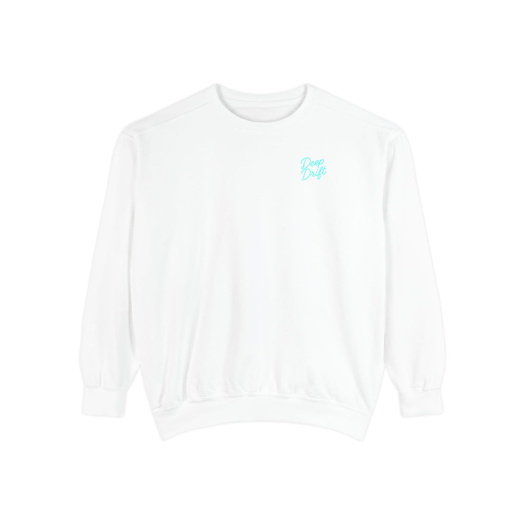 Vintage Vibes Grid Sweatshirt — "Hooked Horizon Co." Logo Pullover