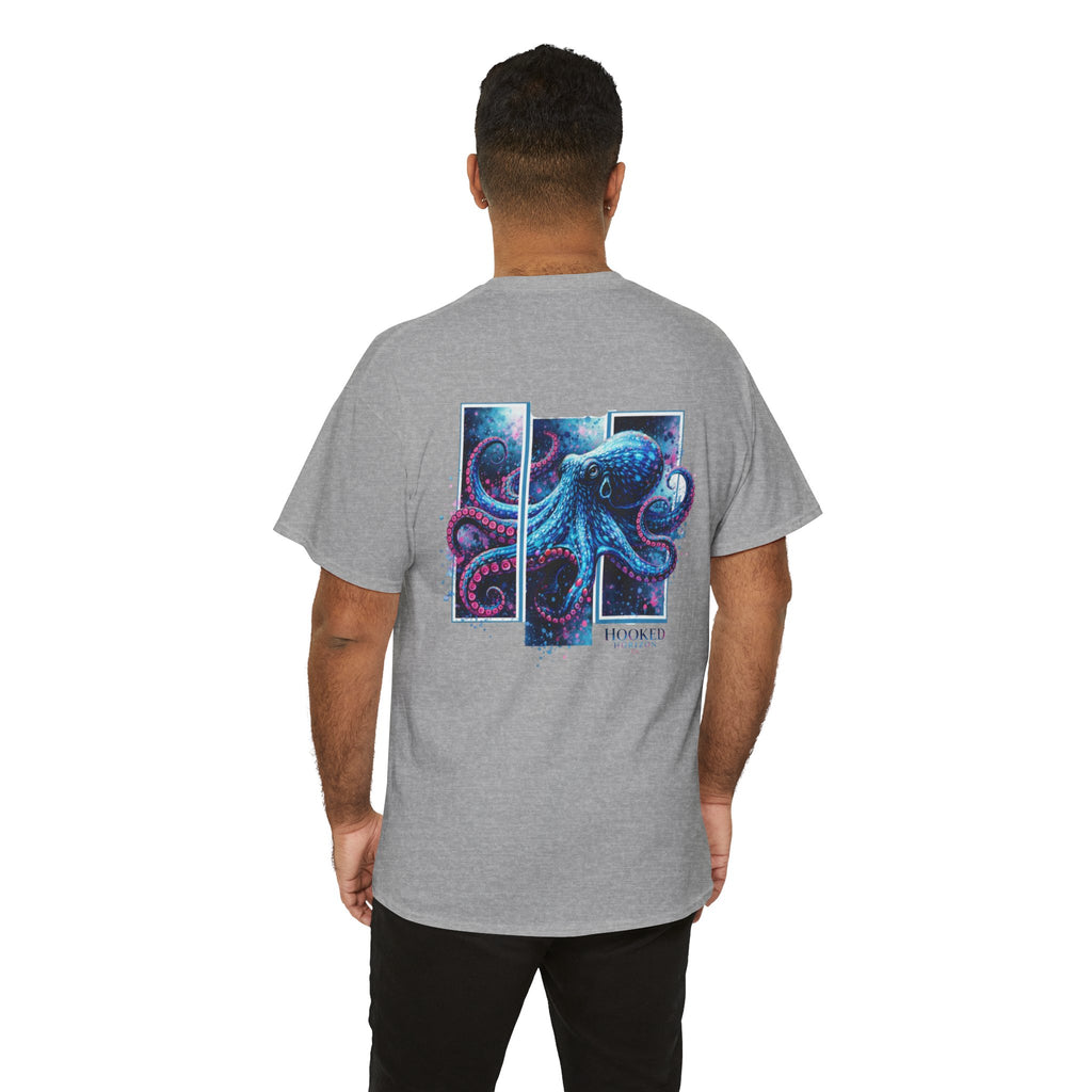 Octopus Hooked Horizon Co Tee—Ocean Graphic Tee — "Beloved" Ray Design
