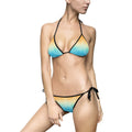 Orange To Blue Ombre Bikini –  Hooked Horizon Co. Swimsuit, Summer Beachwear, Swimwear for Vacations, Pool Parties, Tropical Getaways, Custom Strap Colors – Multiple Variations