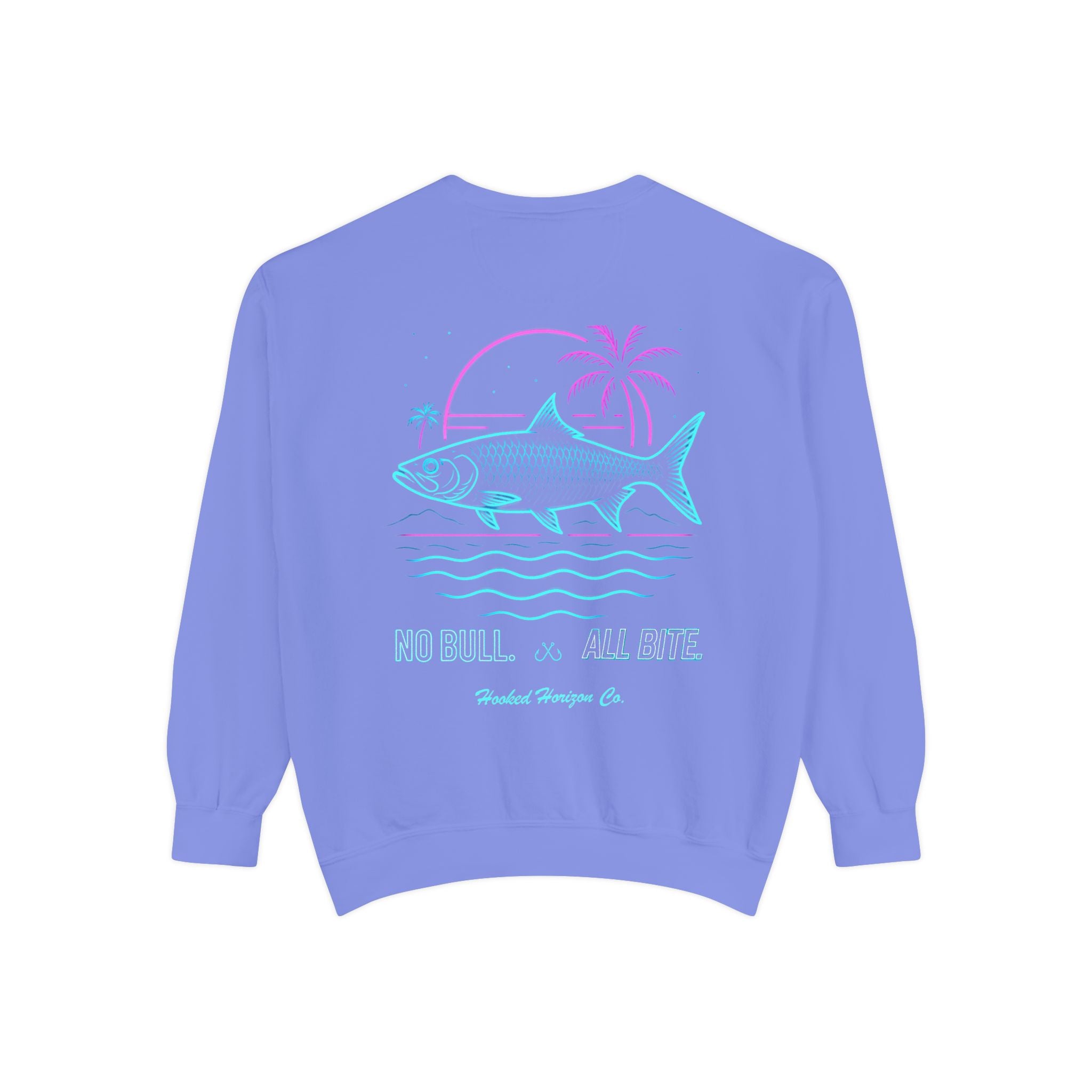 Vintage vibes Neon Tarpon Sweatshirt– Hooked Horizon Co. Ocean apparel, Gifts for Him & Her, Ocean Conservation, Soft Unisex Garment-Dyed Sweatshirt