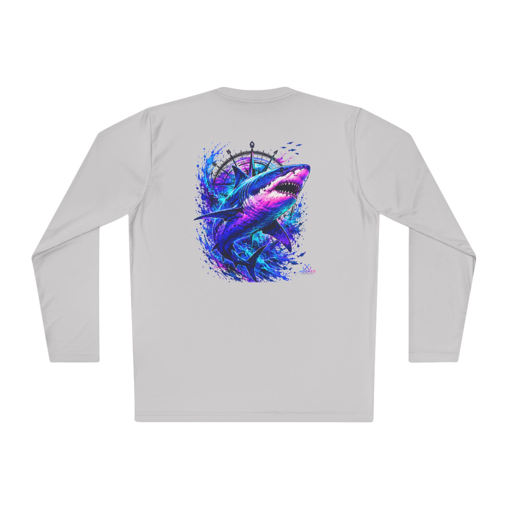 Moisture Wicking Classic Logo Shark Tee —Horizon Co. Anchors Long Sleeve Tee — Lightweight Fishing Shirt
