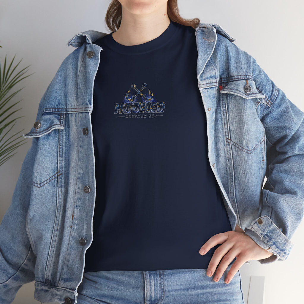 Sail Fish Hooked Horizon Co Tee—Ocean Graphic Tee — "Beloved" Ray Design