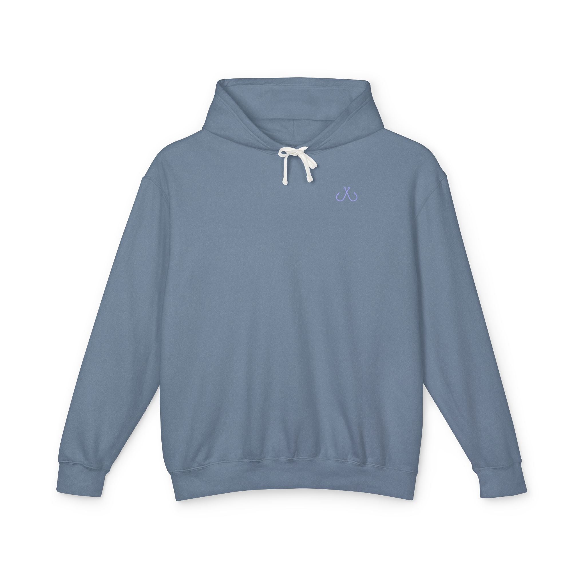 Purple To Blue Hooked Horizon Co Unisex Lightweight Hoodie with Deep Drift Design | Perfect for Fishermen, Beach Lovers, Casual Outings, Gift for Him/Her, Nautical Style,  Ocean Lover Gifts