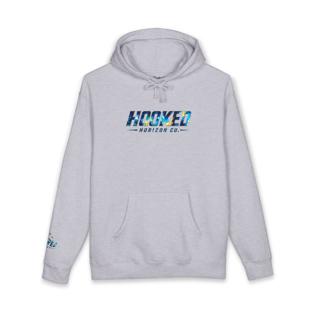 Barracuda Hoodie Hooked Horizon Co. — Fishing Back Graphic Hoodie, Multiple Color Variations