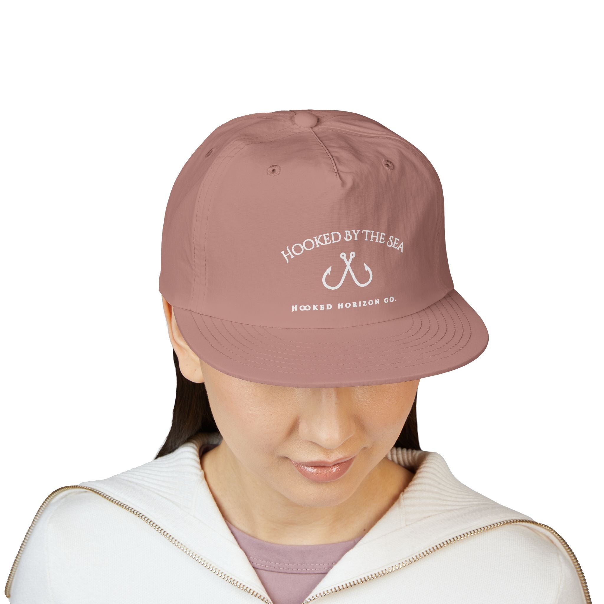 Quick Dry Surf Cap Hooked Horizon Co. — Light Weight, Multiple Color Variations Beachy Vibes Snapback Hat for Surf Lovers, Summer Fashion, Ocean Enthusiasts, Gift for Surfers, Vacation Style