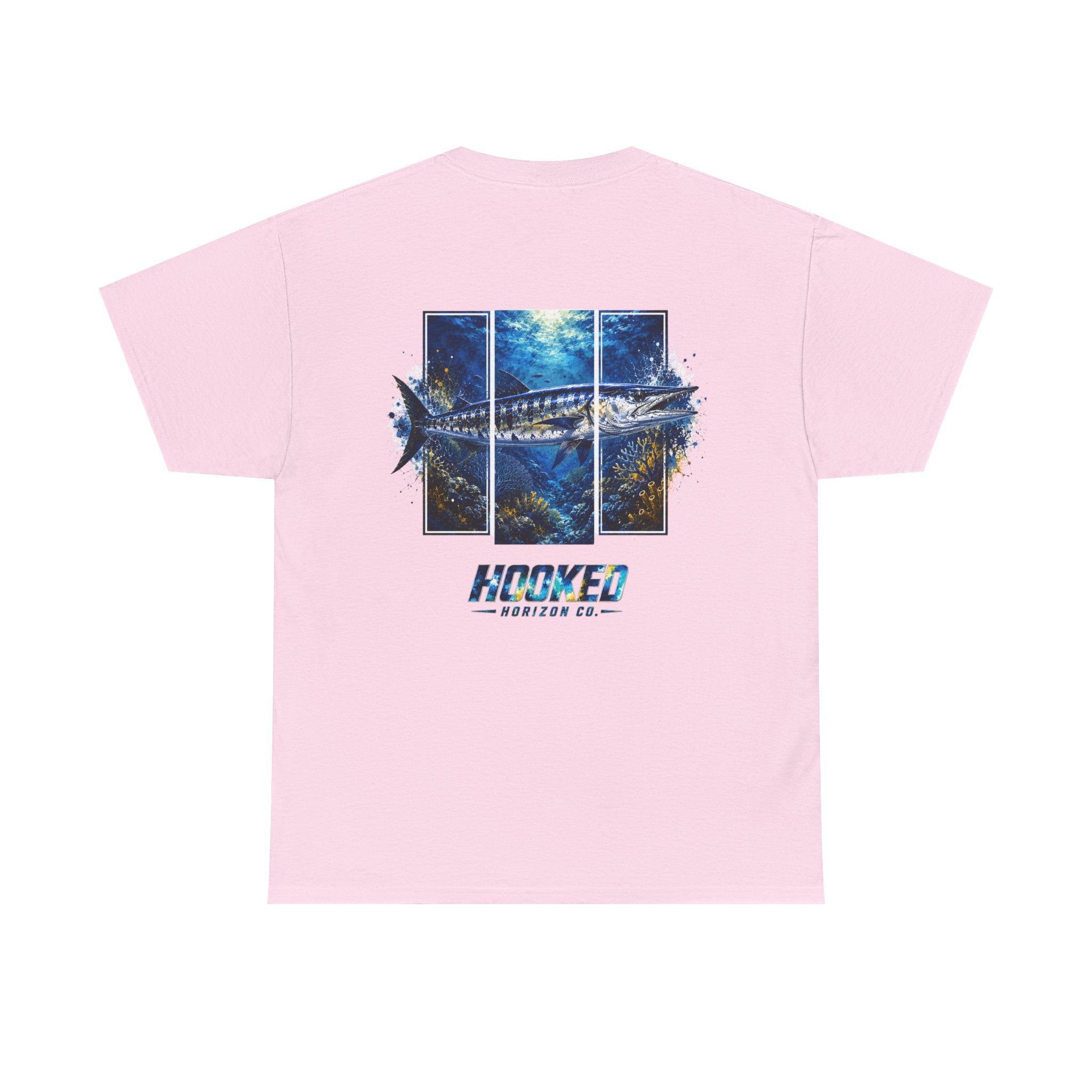 Barracuda Hooked Horizon Co Tee—Ocean Graphic Tee — "Beloved" Ray Design