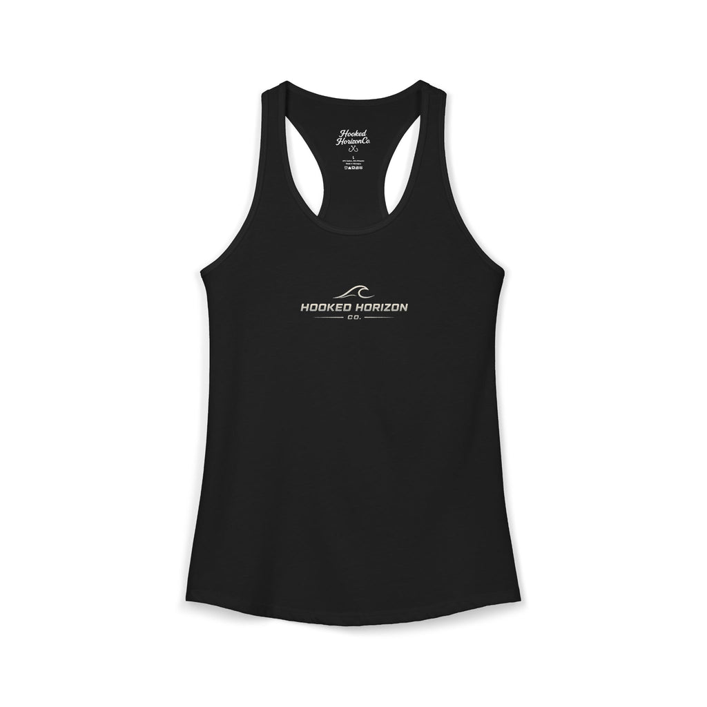 Hooked Horizon Co. Commerical Logo — Soft Women's Ideal Racerback Tank