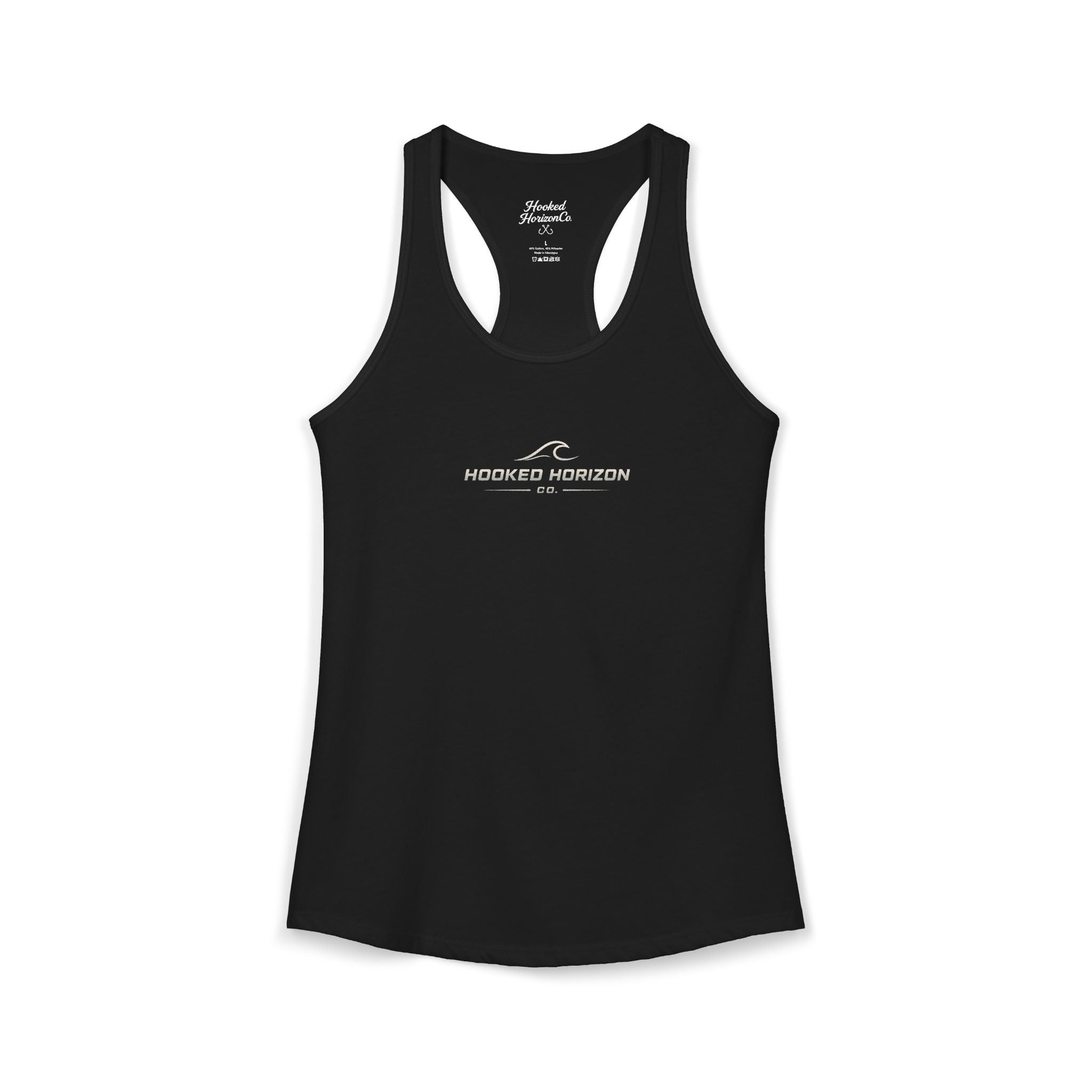 Hooked Horizon Co. Commerical Logo — Soft Women's Ideal Racerback Tank