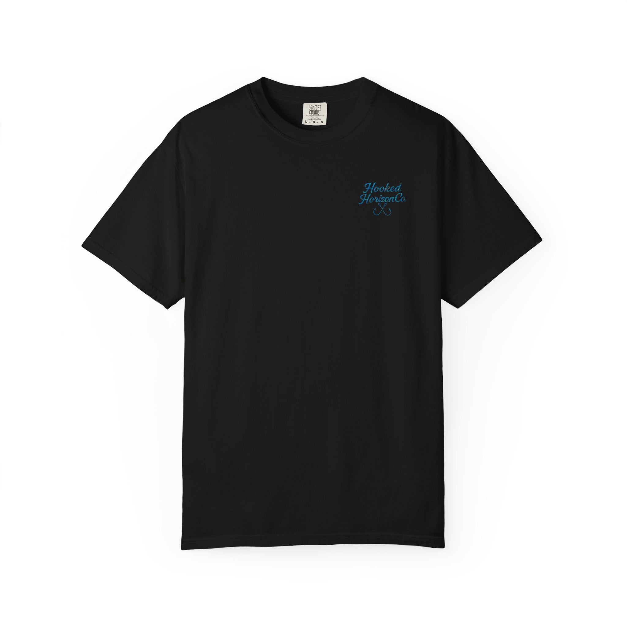Mahi Mahi Hooked Horizon Co. — "Chasing Legends" Deep Drift Fishing Graphicishing Tee for Angler Lovers, Shark Lovers, Ocean Tee