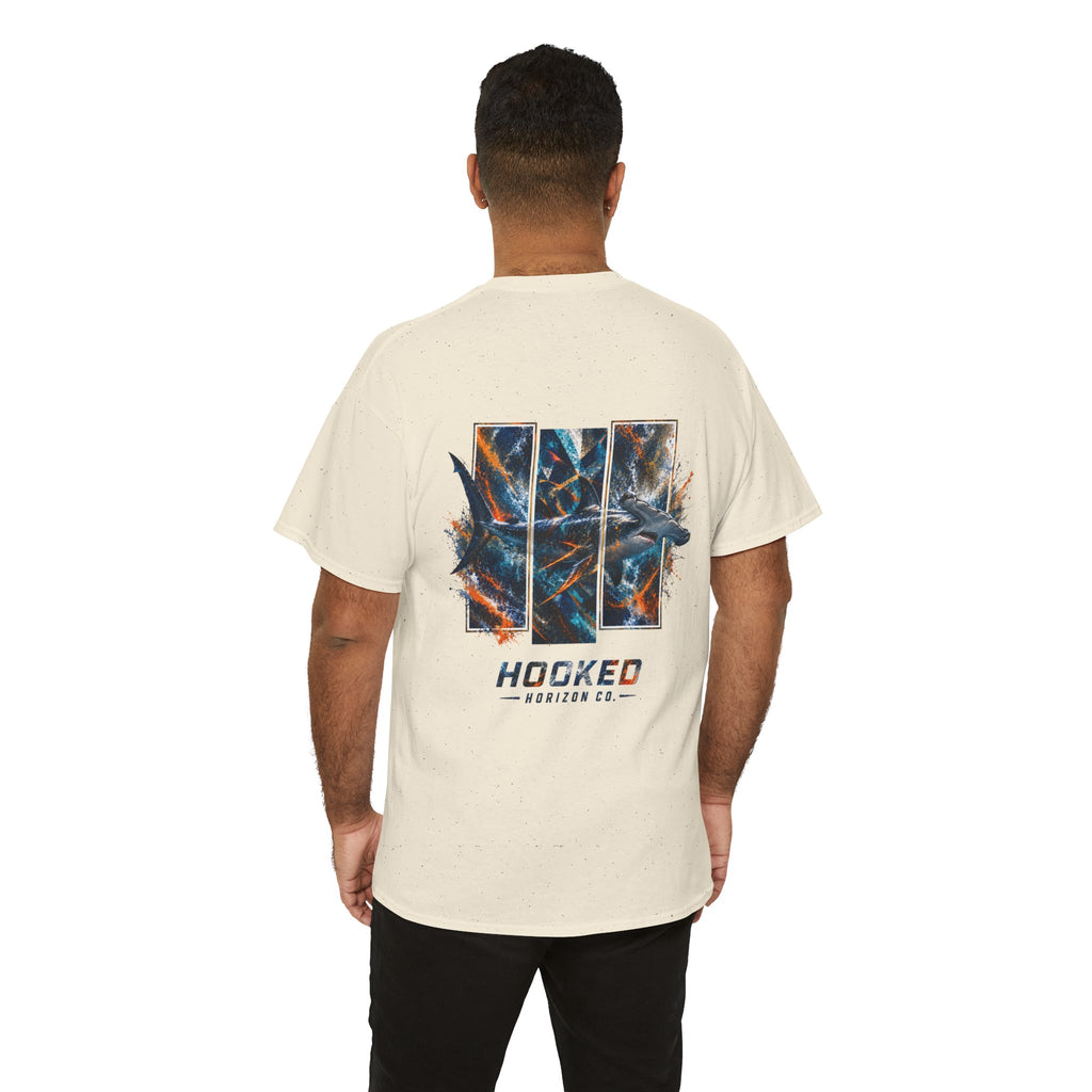 Hammer Head Hooked Horizon Co Tee—Ocean Graphic Tee — "Beloved" Ray Design