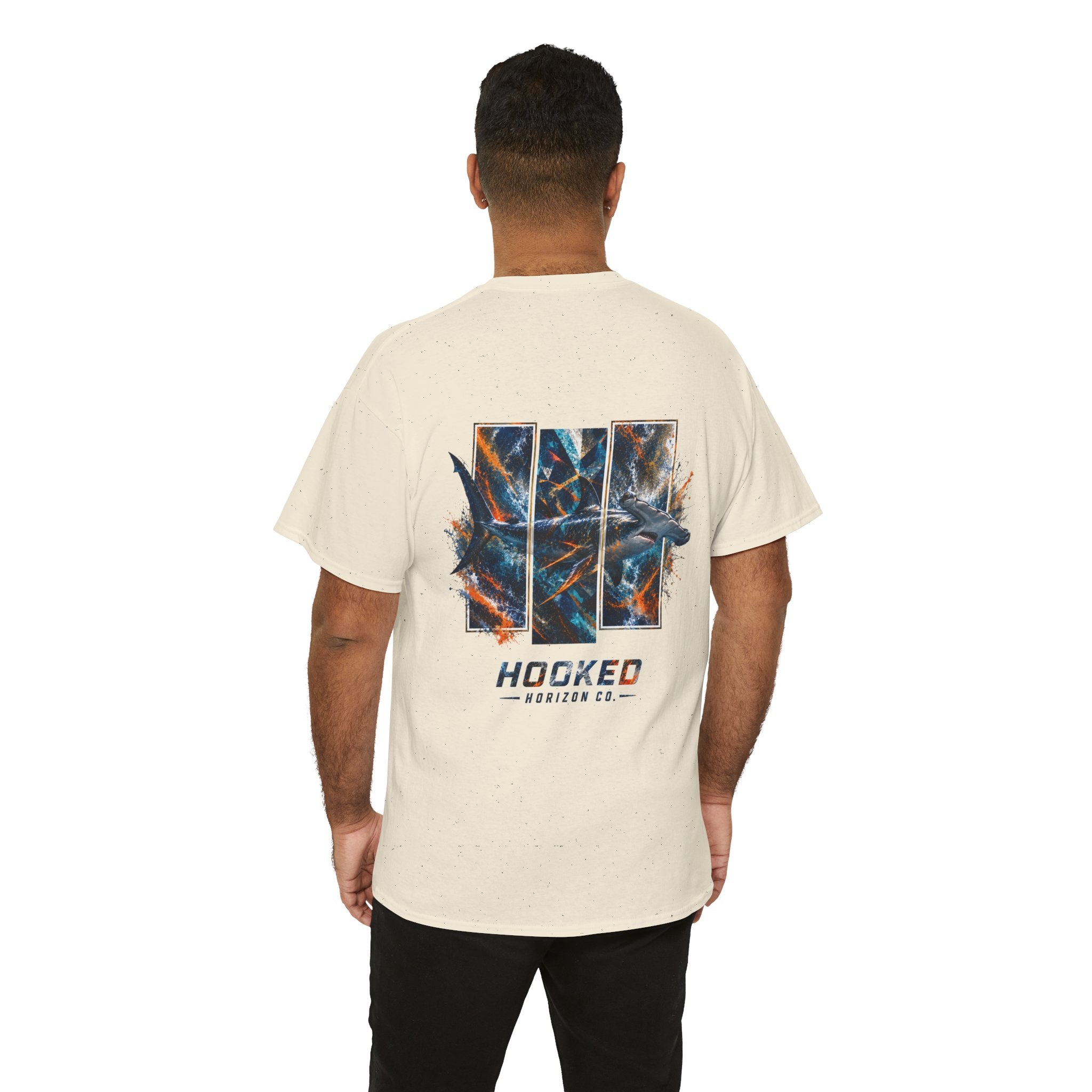 Hammer Head Hooked Horizon Co Tee—Ocean Graphic Tee — "Beloved" Ray Design