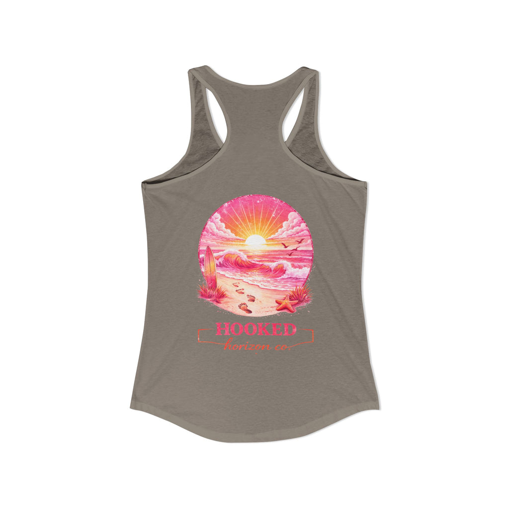 Pink Sunset Hooked Horizon Co. Tank– Gifts for Ocean Lovers, Nautical Fashion, Everyday Comfort, Perfect Gift for Her