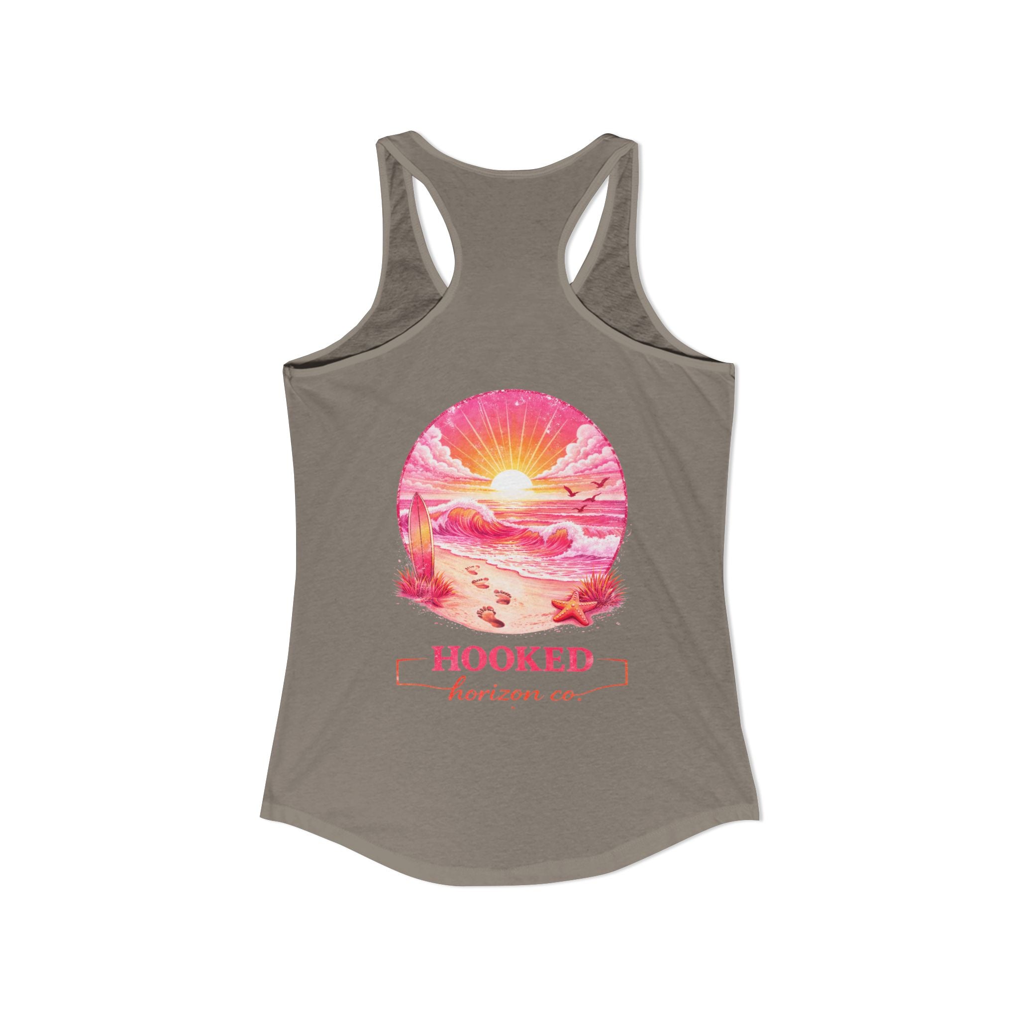 Pink Sunset Hooked Horizon Co. Tank– Gifts for Ocean Lovers, Nautical Fashion, Everyday Comfort, Perfect Gift for Her