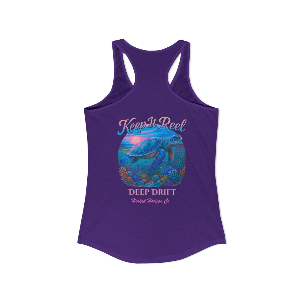 Turtle " Keep It Reel" Deep Drift– Hooked Horizon Co. Gifts for Ocean Lovers, Nautical Fashion, Everyday Comfort, Perfect Gift for Her