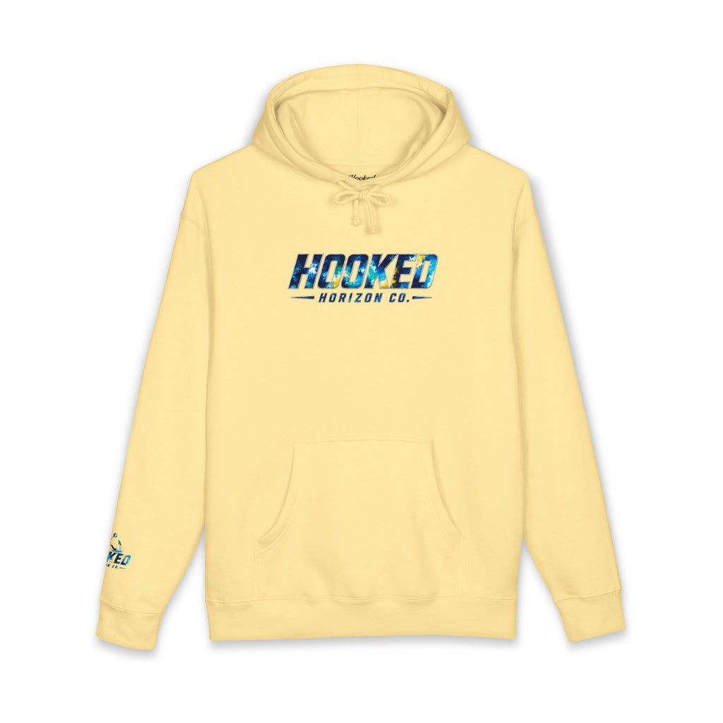 Barracuda Hoodie Hooked Horizon Co. — Fishing Back Graphic Hoodie, Multiple Color Variations
