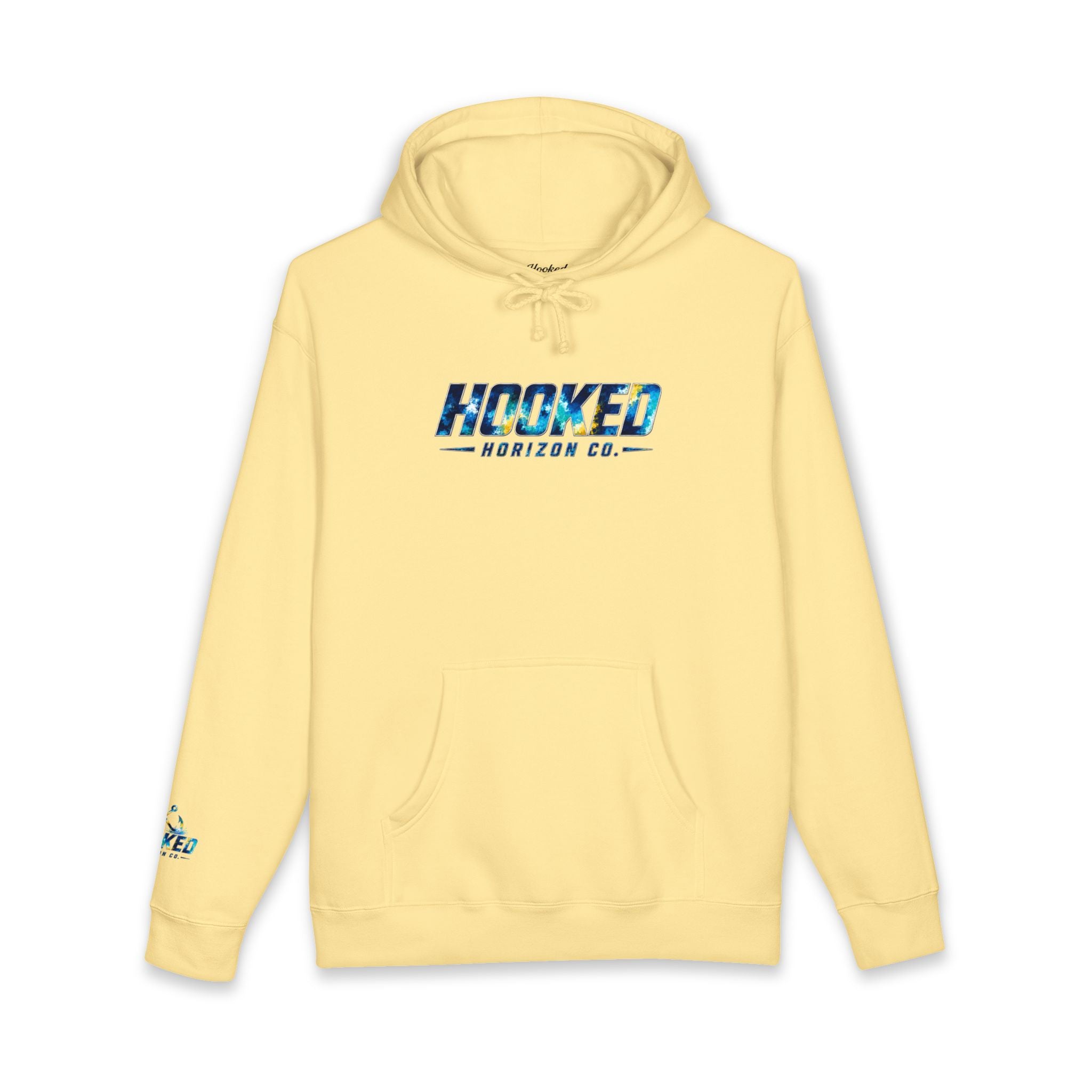 Barracuda Hoodie Hooked Horizon Co. — Fishing Back Graphic Hoodie, Multiple Color Variations