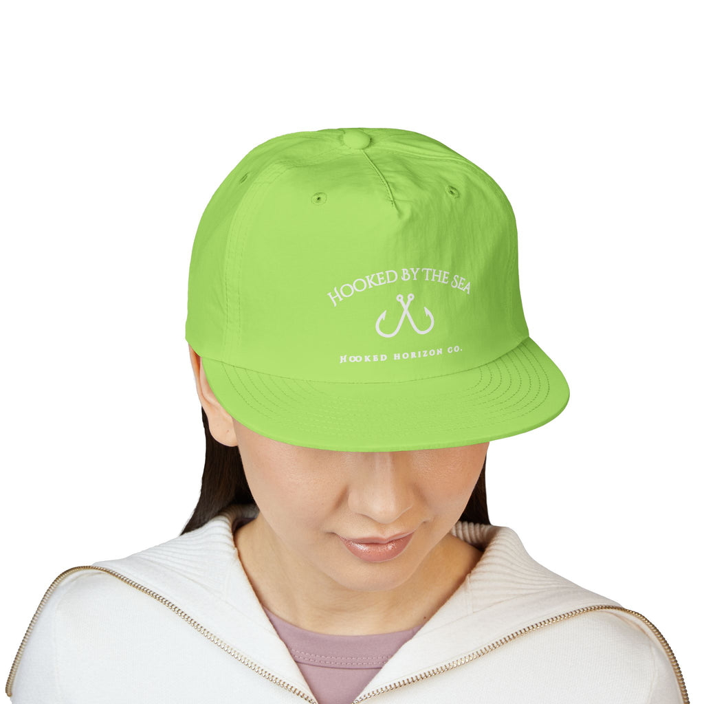 Quick Dry Surf Cap Hooked Horizon Co. — Light Weight, Multiple Color Variations Beachy Vibes Snapback Hat for Surf Lovers, Summer Fashion, Ocean Enthusiasts, Gift for Surfers, Vacation Style