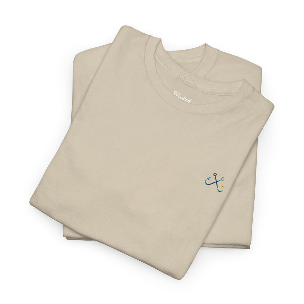 Bull Shark Hooked Horizon Co Tee—Ocean Graphic Tee — "Beloved" Ray Design